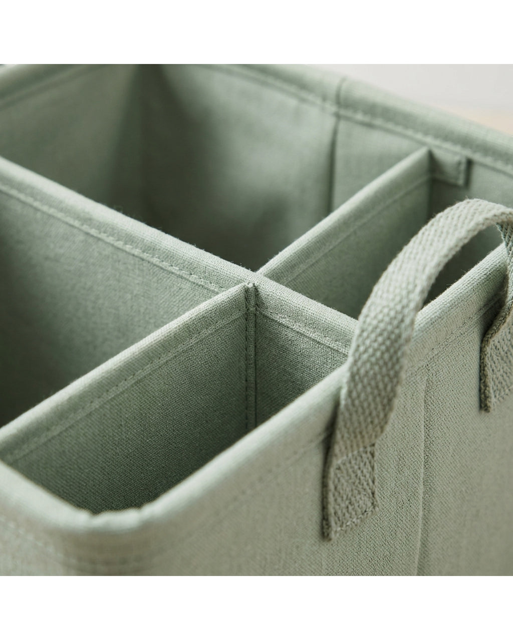 Wvkgd Divided Fabric Storage Basket Sage 3 Section