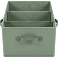 Wvkgd Divided Fabric Storage Basket Sage 3 Section