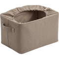 Wvkgd Drawstring Fabric Storage Basket Taupe 15 in