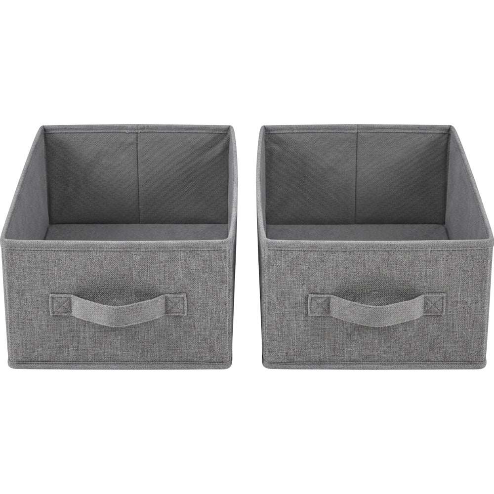 Wvkgd Low Shelf Fabric Basket Gray 2 Pack
