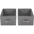 Wvkgd Low Shelf Fabric Basket Gray 2 Pack