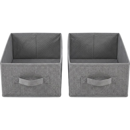 Wvkgd Low Shelf Fabric Basket Gray 2 Pack