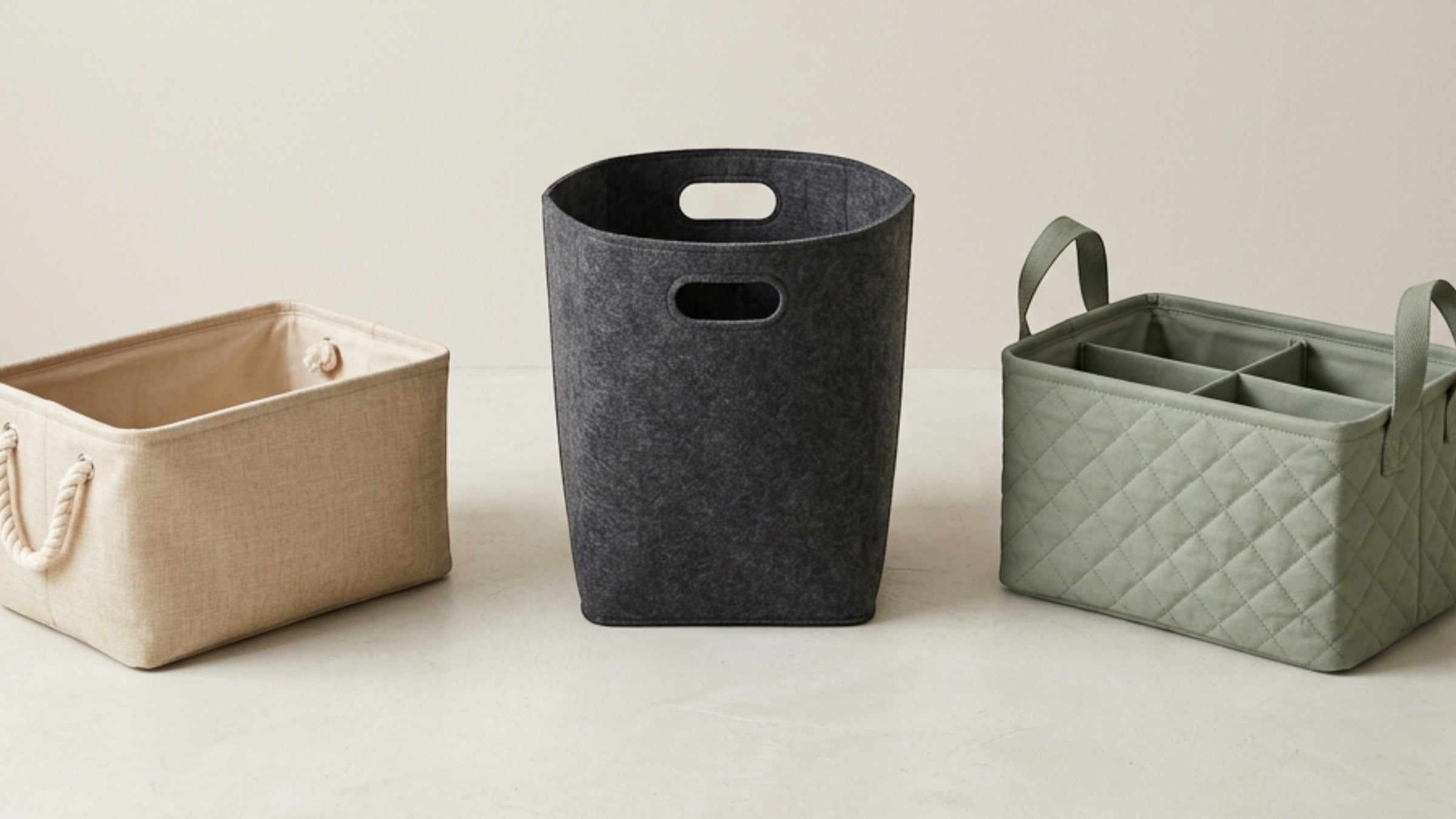 Wvkgd Fabric Folding Storage Baskets with Handles